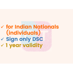 Sign only DSC for Individual, 1yr validity (w/o FIPS token) Sign only DSC for Individual, 1yr validity (w/o FIPS token)