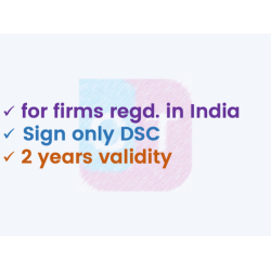 Sign only DSC for Organisation, 2yr validity (w/o FIPS token) Sign only DSC for Organisation, 2yr validity (w/o FIPS token)