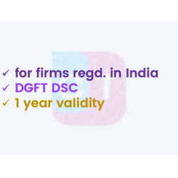 DSC for DGFT use for Organisation, 1yr validity (w/o FIPS token) DSC for DGFT use for Organisation, 1yr validity (w/o FIPS token)