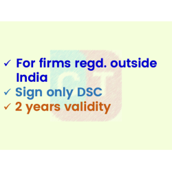 Sign only DSC for foreign organisation, 2yr validity (w/o FIPS token) Sign only DSC for foreign organisation, 2yr validity (w/o FIPS token)