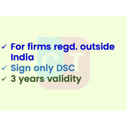 Sign only DSC for foreign organisation, 3yr validity (w/o FIPS token) Sign only DSC for foreign organisation, 3yr validity (w/o FIPS token)
